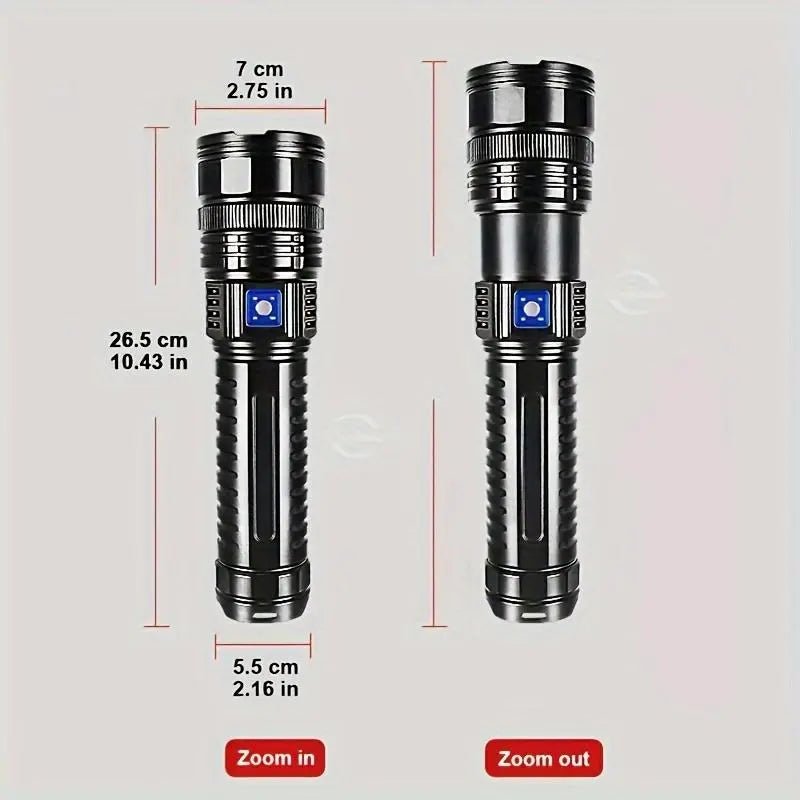 Mroace Rechargeable Zoomable LED Flashlight