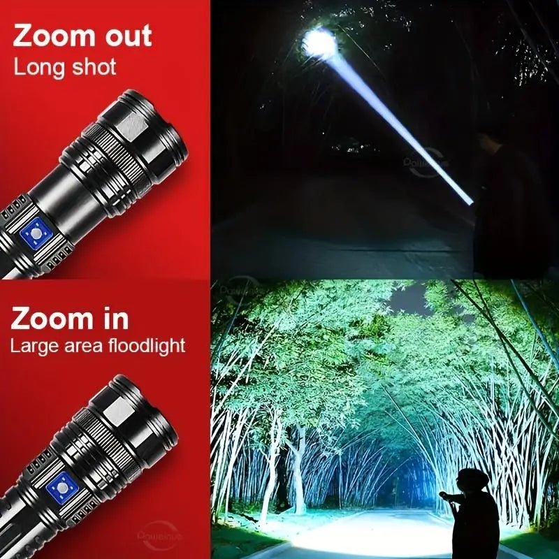 Mroace Rechargeable Zoomable LED Flashlight