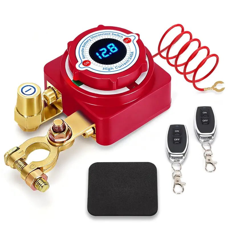 Mroace Remote Battery Disconnect Switch with Voltage Display