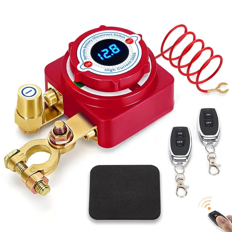 Mroace Remote Battery Disconnect Switch with Voltage Display