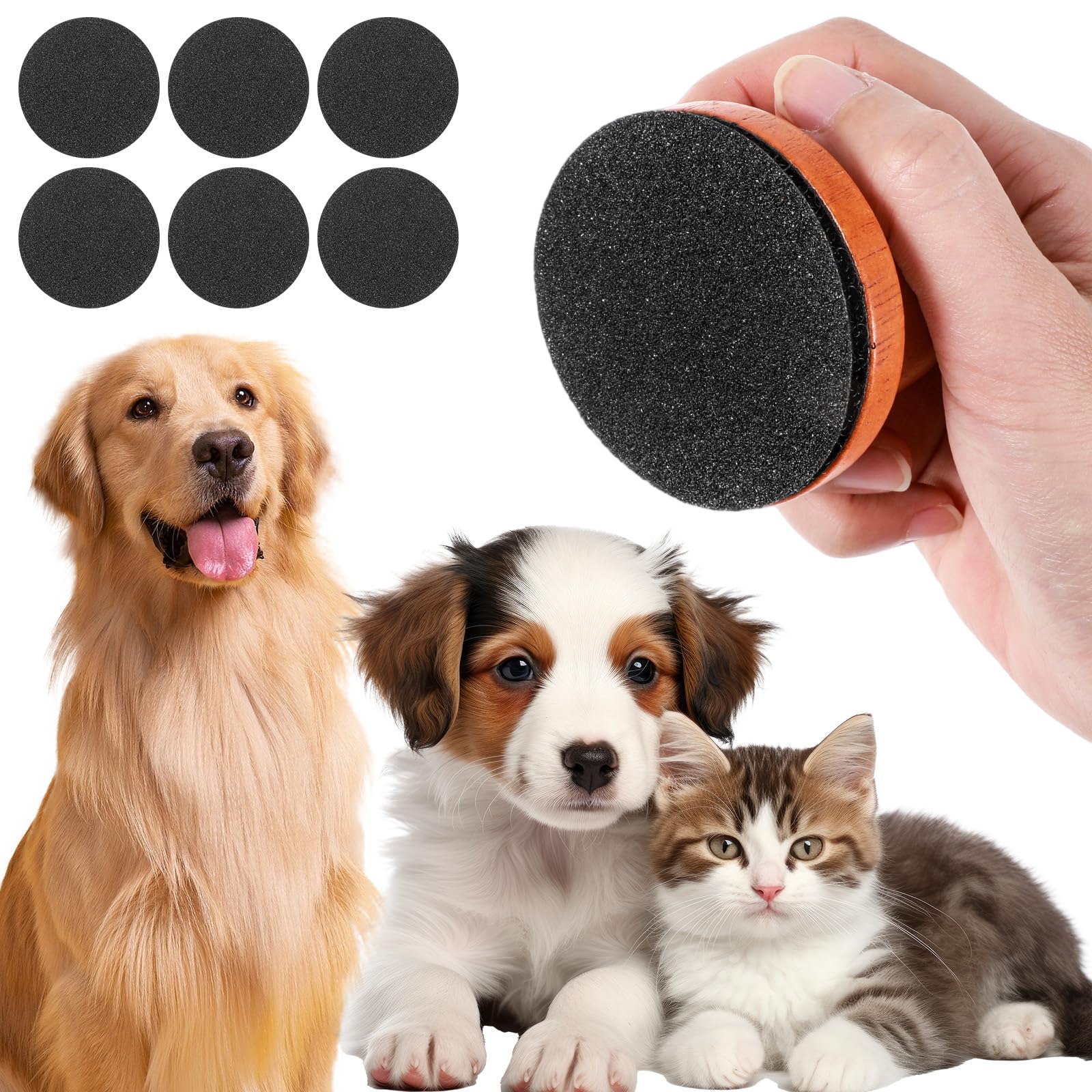 Mroace Replaceable Disc Dog Nail Scratch Board