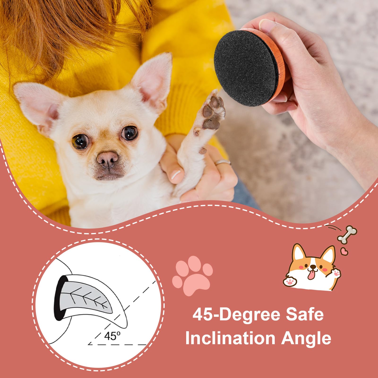 Mroace Replaceable Disc Dog Nail Scratch Board