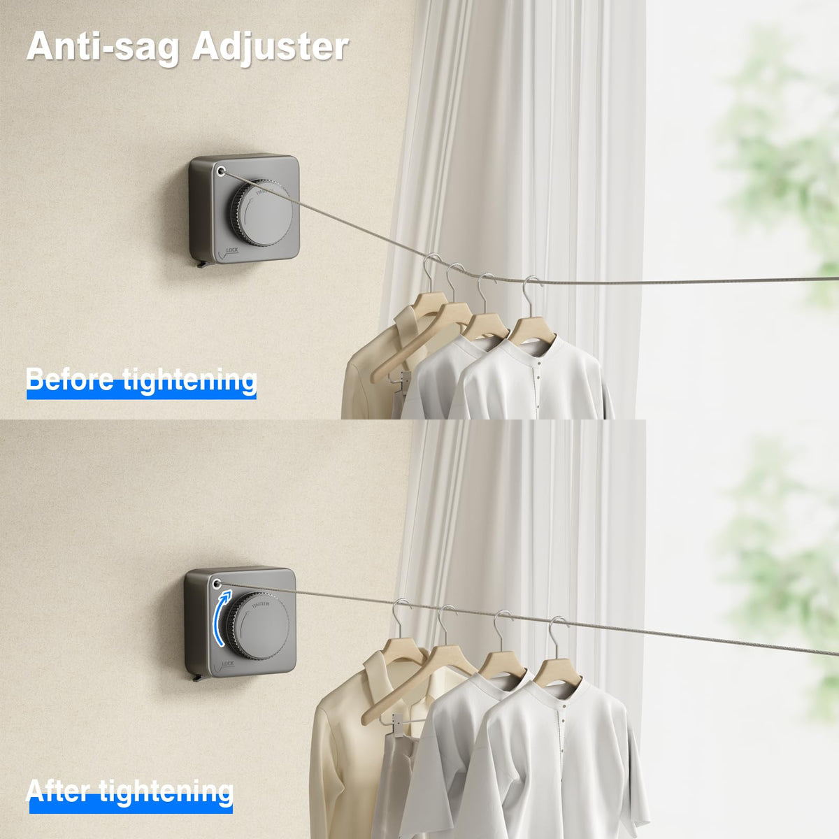 Mroace Retractable Clothesline Indoor