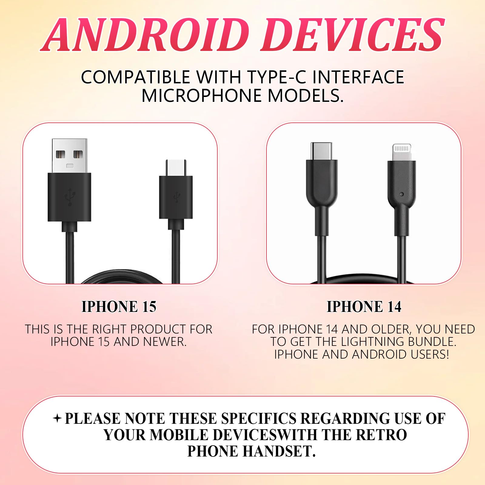 Mroace Retro Type-C Phone Handset