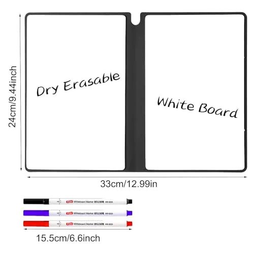 Mroace Reusable Dry Erase Whiteboard Notebook