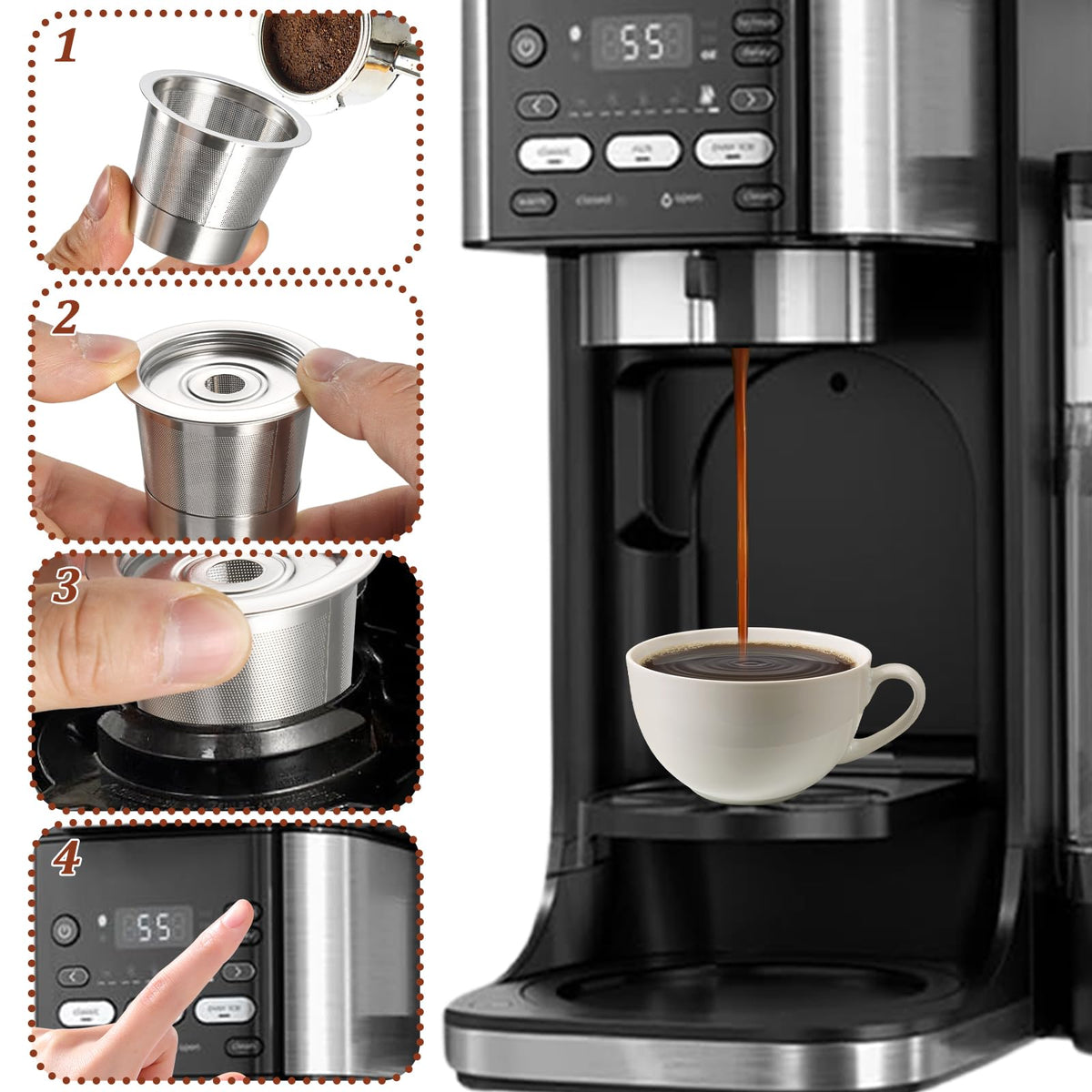 Mroace Reusable K Cups and Coffee Pods