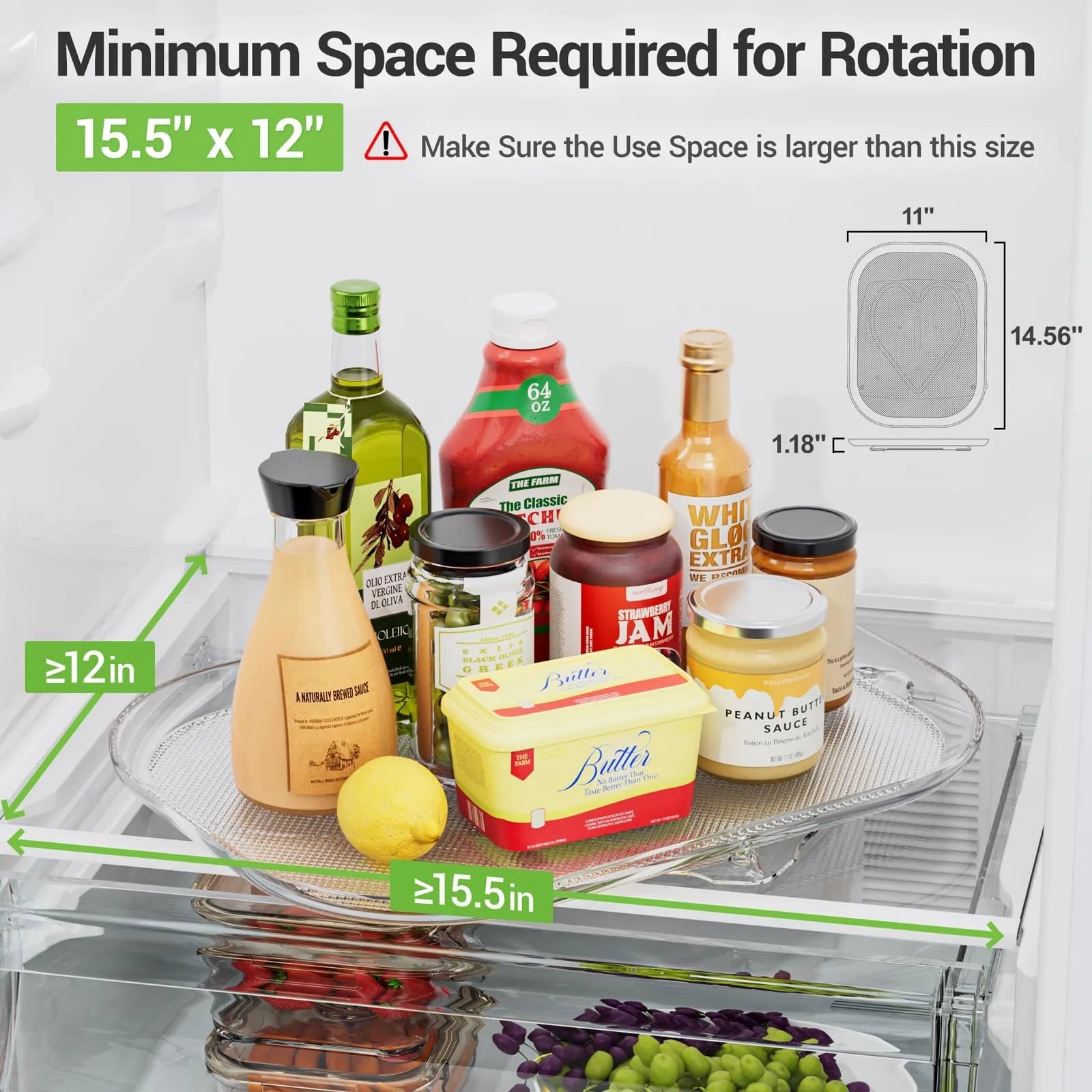 Mroace Rotating Lazy Susan Organizer