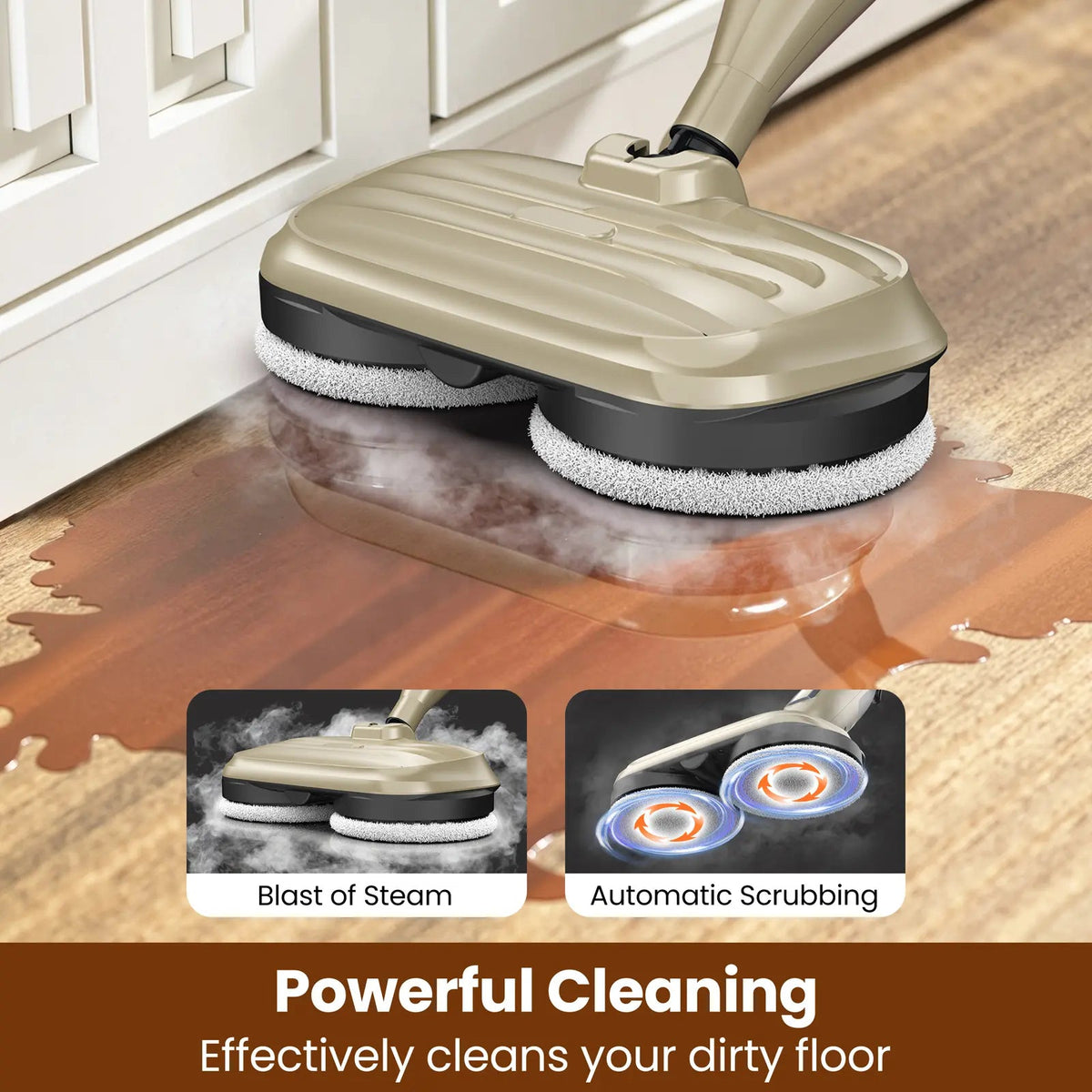 Mroace Rotating Multifunctional Steam Mop