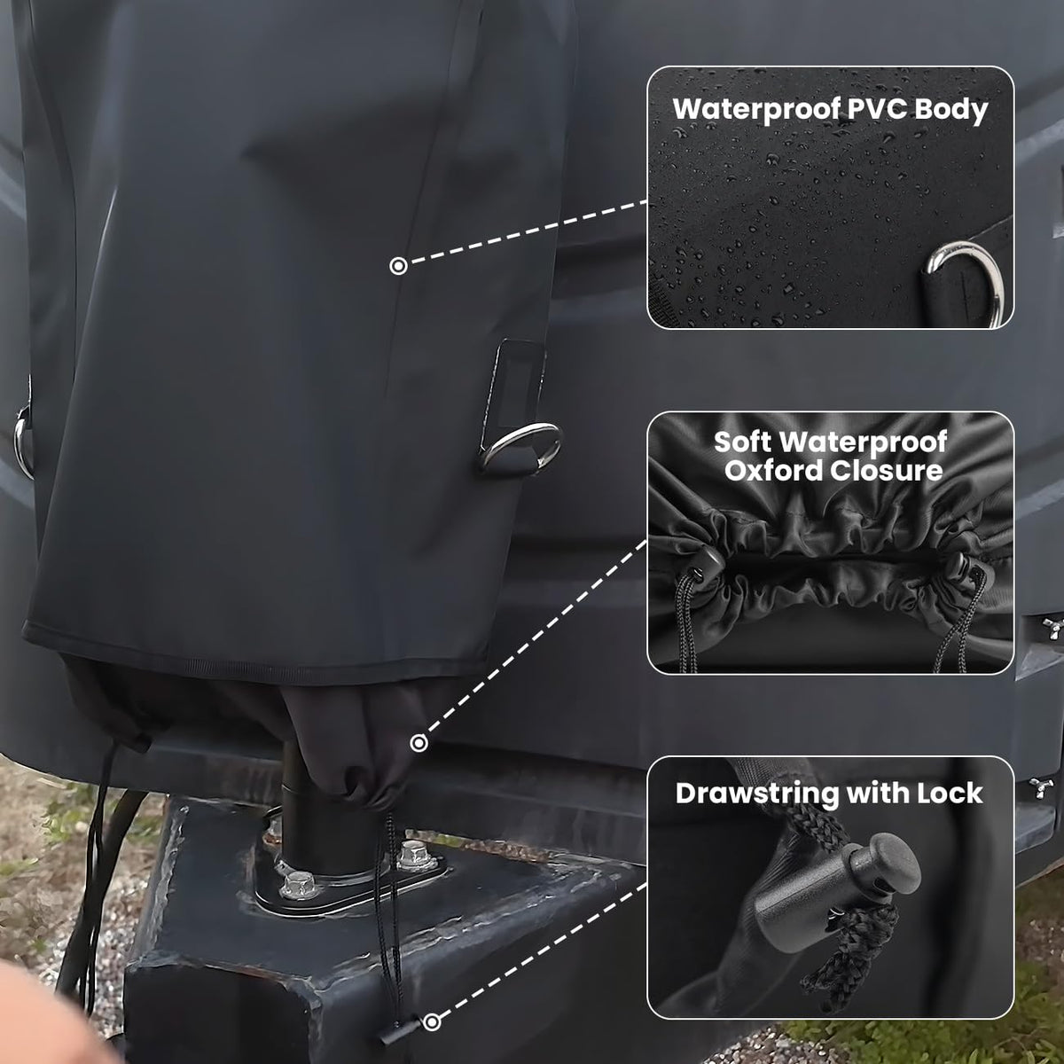 Mroace RV Electric Tongue Jack Cover
