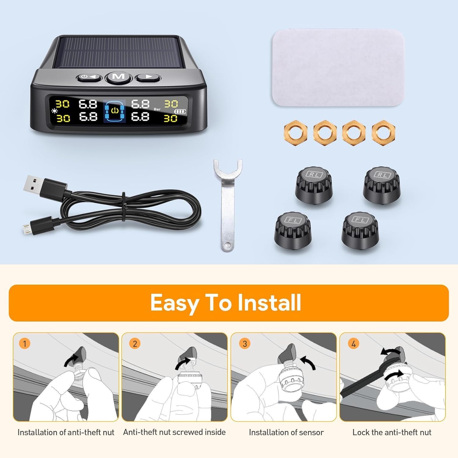 Mroace RV Tire Pressure Monitoring System