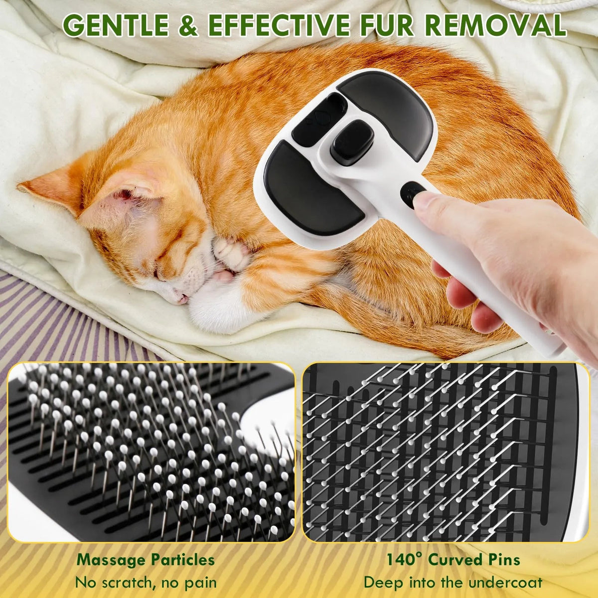 Mroace Self Cleaning Steam Pet Grooming Brush