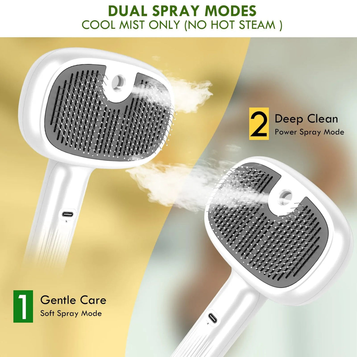 Mroace Self Cleaning Steam Pet Grooming Brush