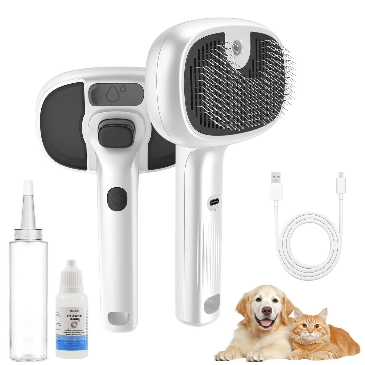 Mroace Self Cleaning Steam Pet Grooming Brush
