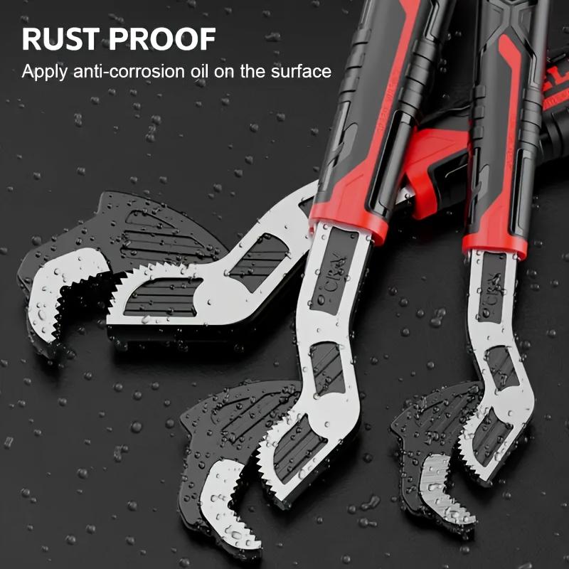 Mroace Self-Locking Adjustable Pipe Wrench Set
