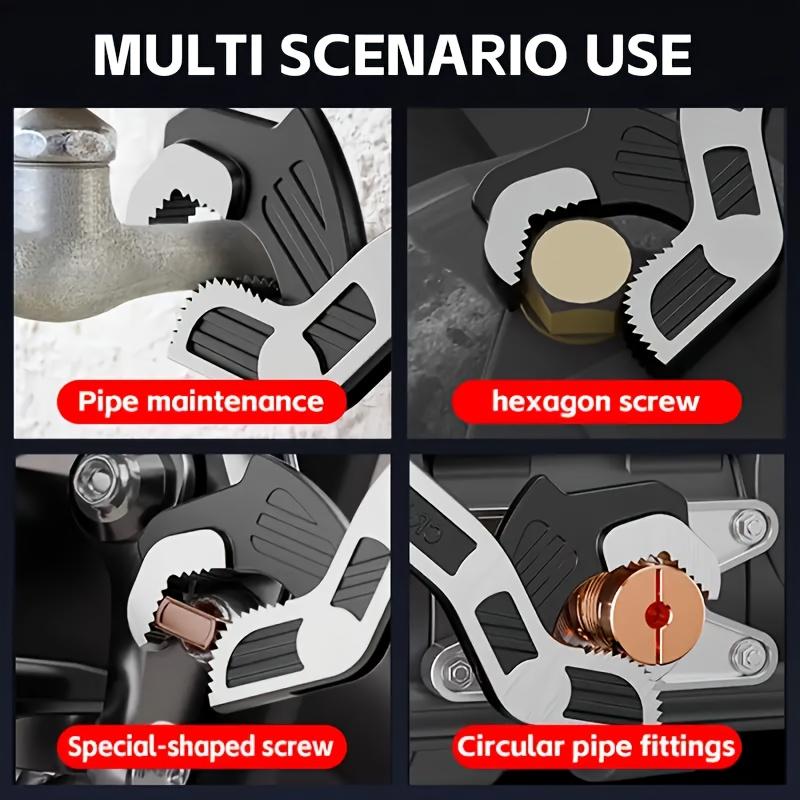 Mroace Self-Locking Adjustable Pipe Wrench Set