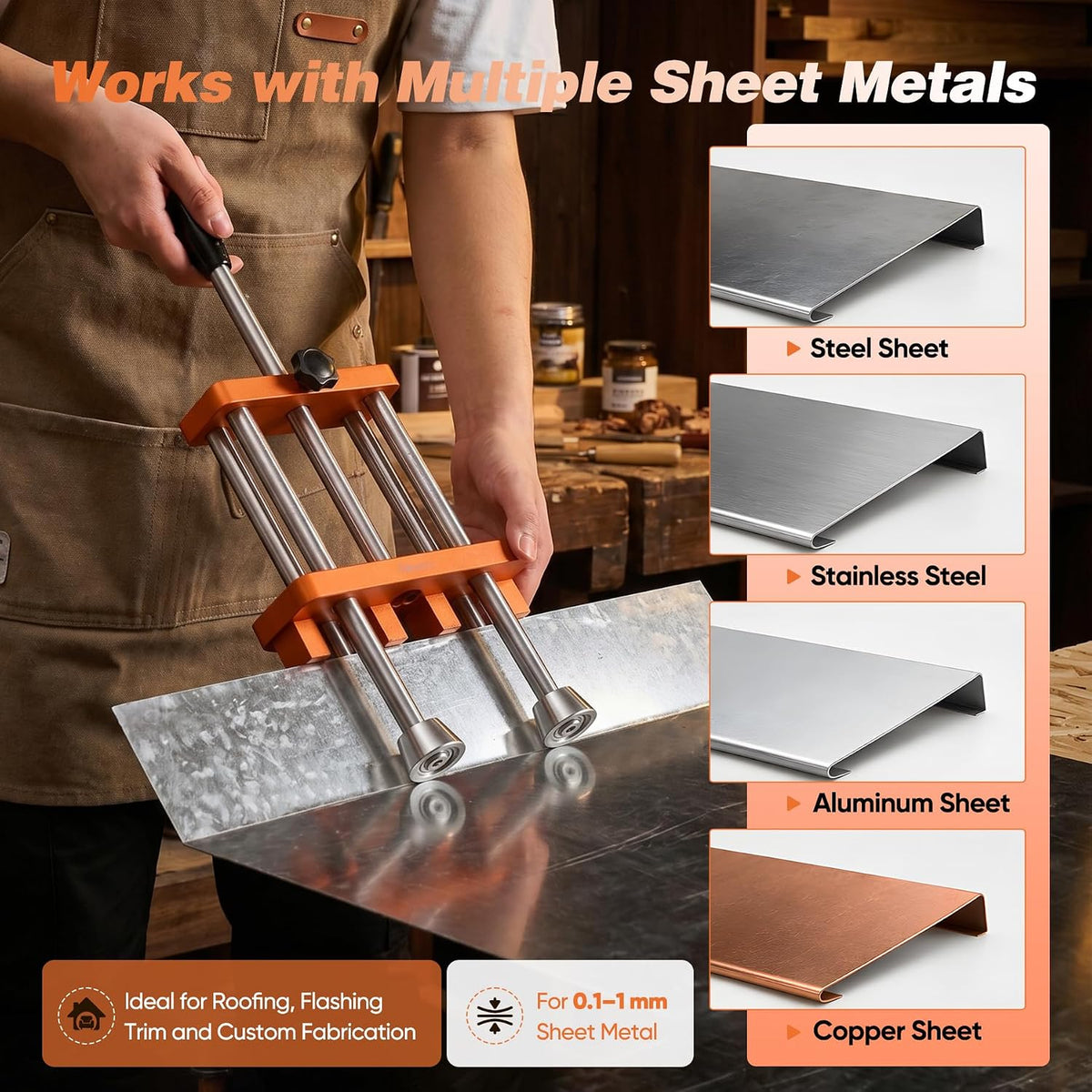 Mroace Sheet Metal Roller 2 Station Metal Bender