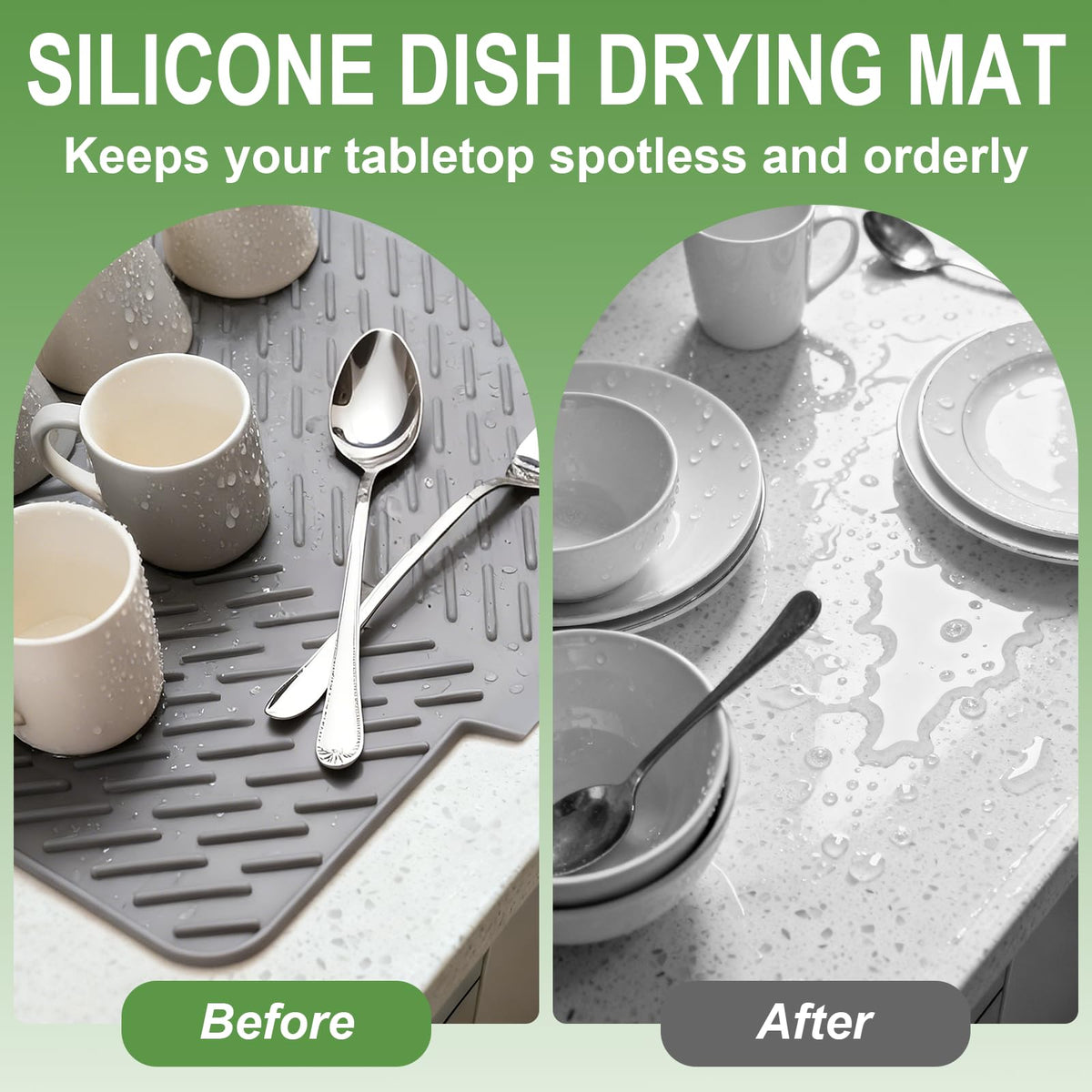 Mroace Silicone Dish Drying Mat