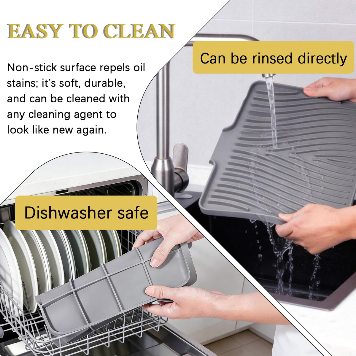 Mroace Silicone Dish Drying Mat