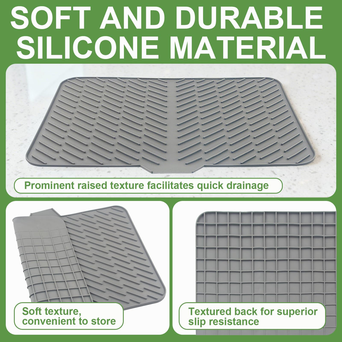 Mroace Silicone Dish Drying Mat