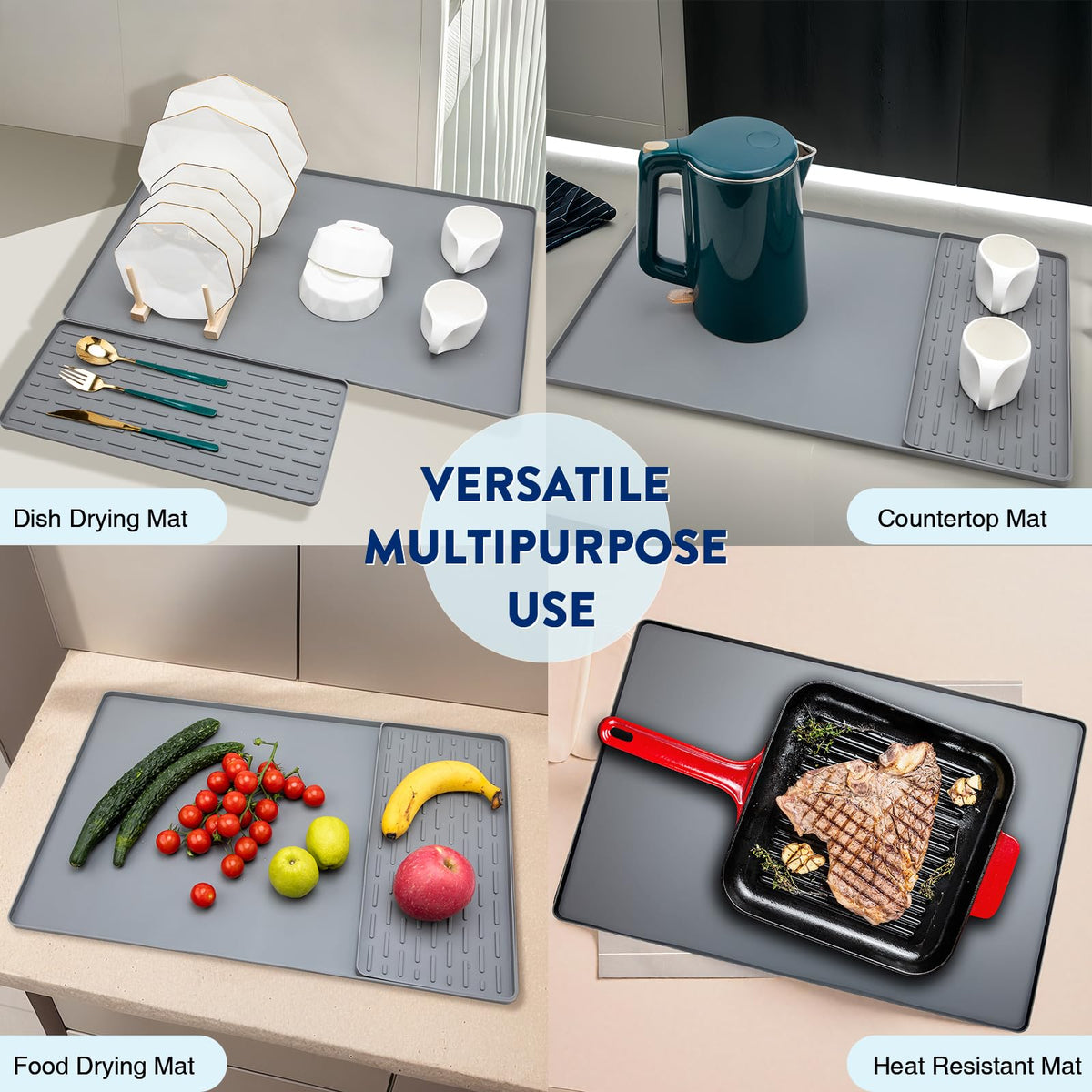 Mroace Silicone Dish Drying Mat