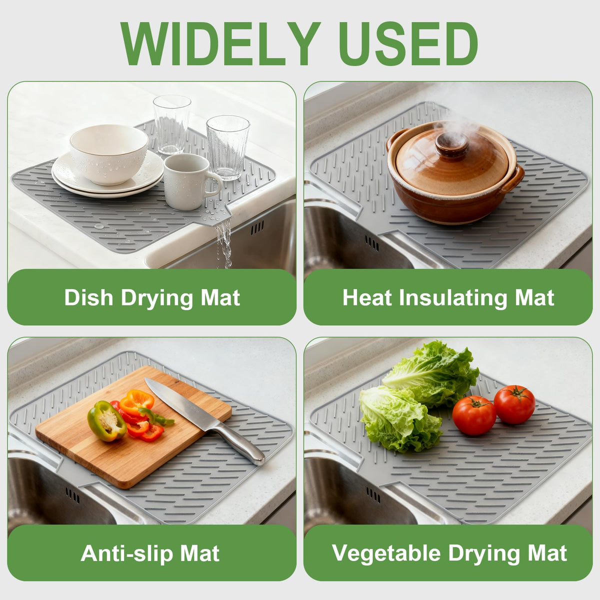 Mroace Silicone Dish Drying Mat