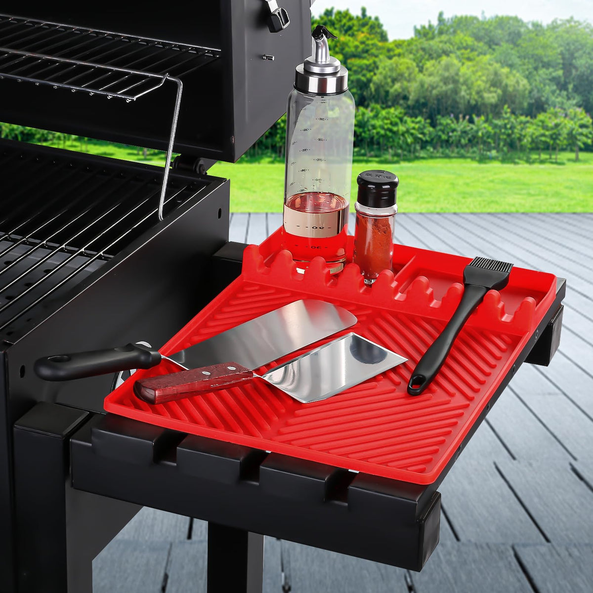 Mroace Silicone Side-Shelf Griddle Mat