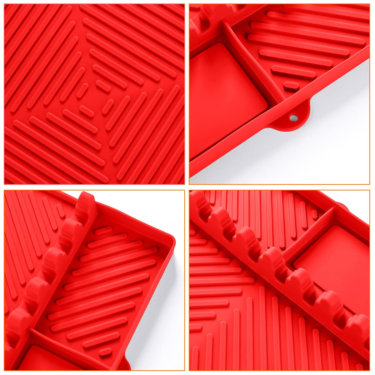 Mroace Silicone Side-Shelf Griddle Mat