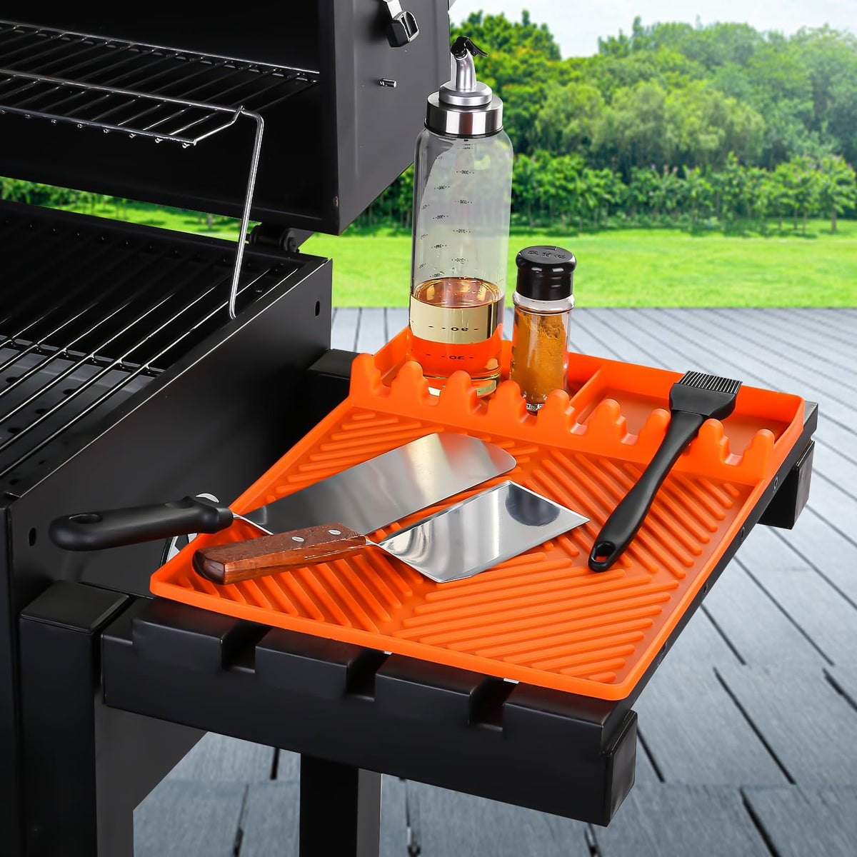Mroace Silicone Side-Shelf Griddle Mat