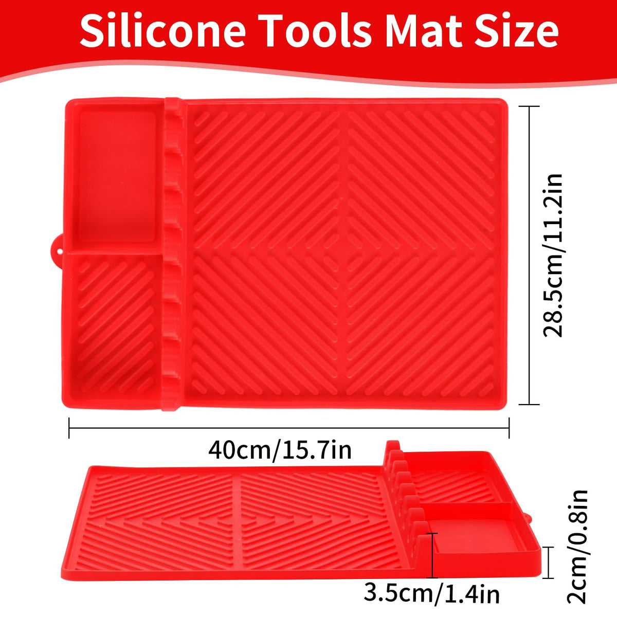 Mroace Silicone Side-Shelf Griddle Mat