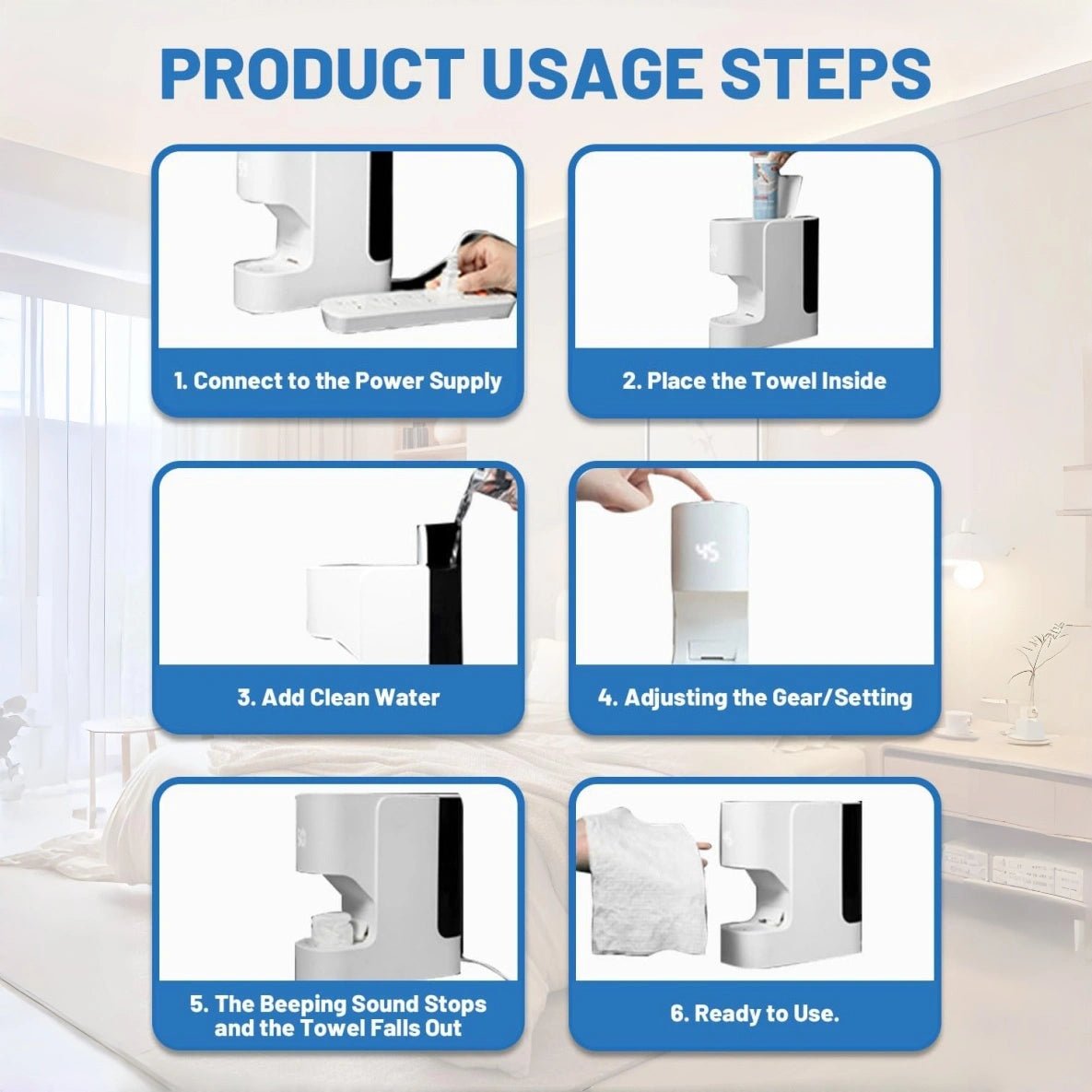 Mroace Smart Hot Face Towel Heater Machine