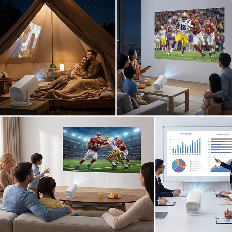 Mroace Smart Rotatable Portable Mini Projector