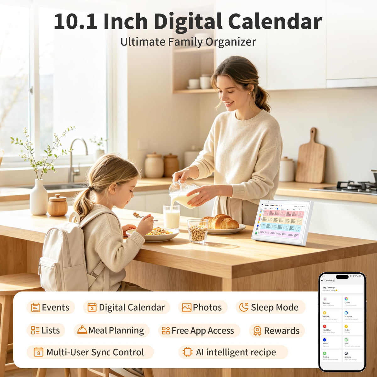 Mroace Smart Touchscreen Family Calendar Planner