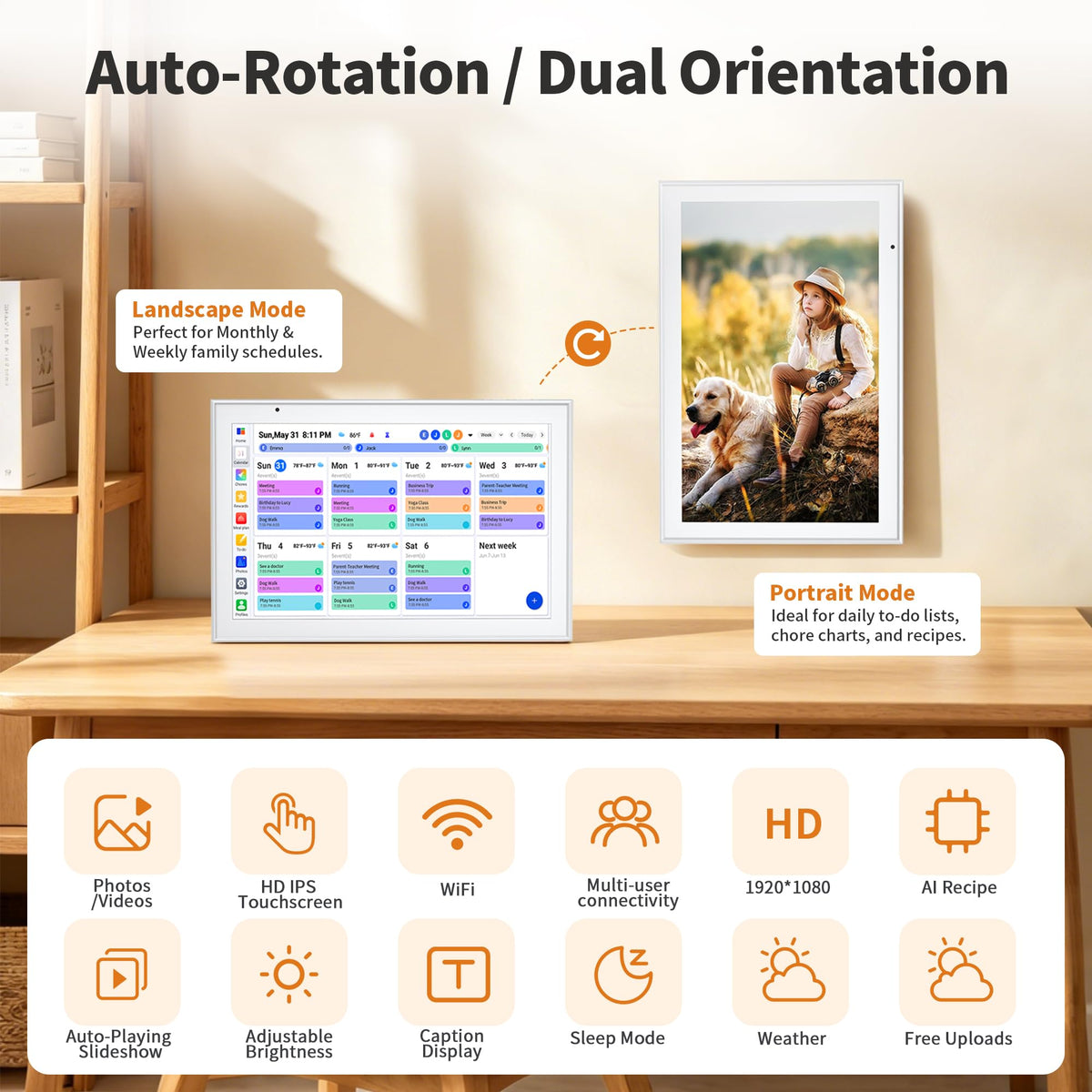 Mroace Smart Touchscreen Family Calendar Planner