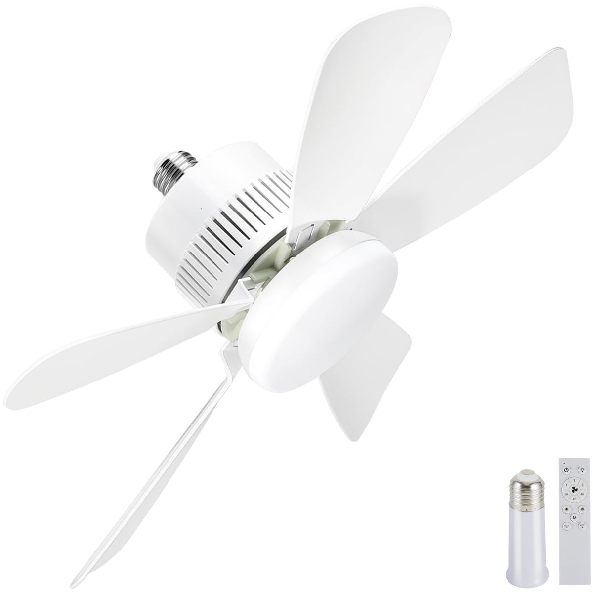Mroace Socket Light Fan with Remote