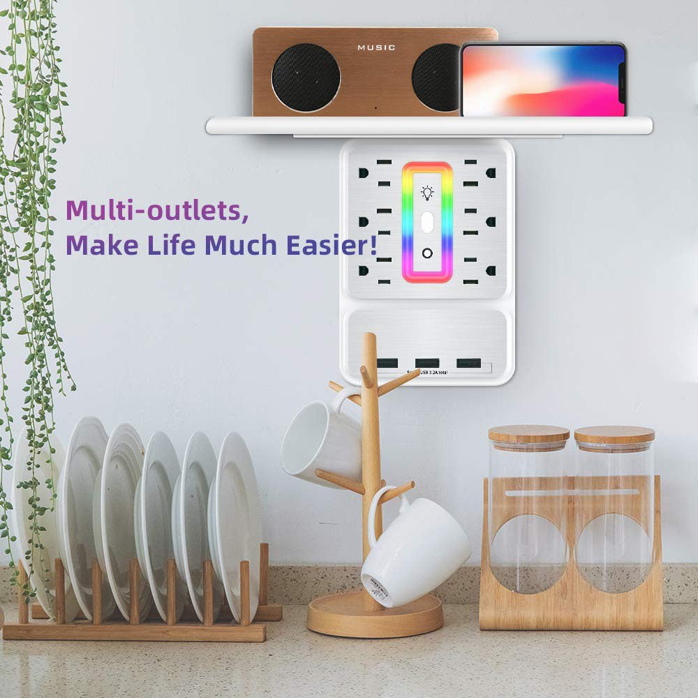 Mroace Socket Outlet Shelf for Home