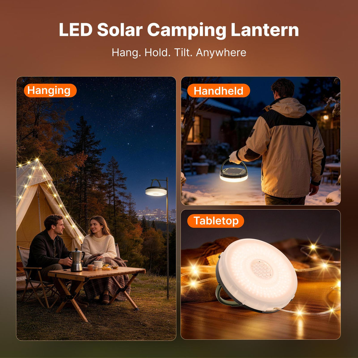 Mroace Solar Camping String Lights