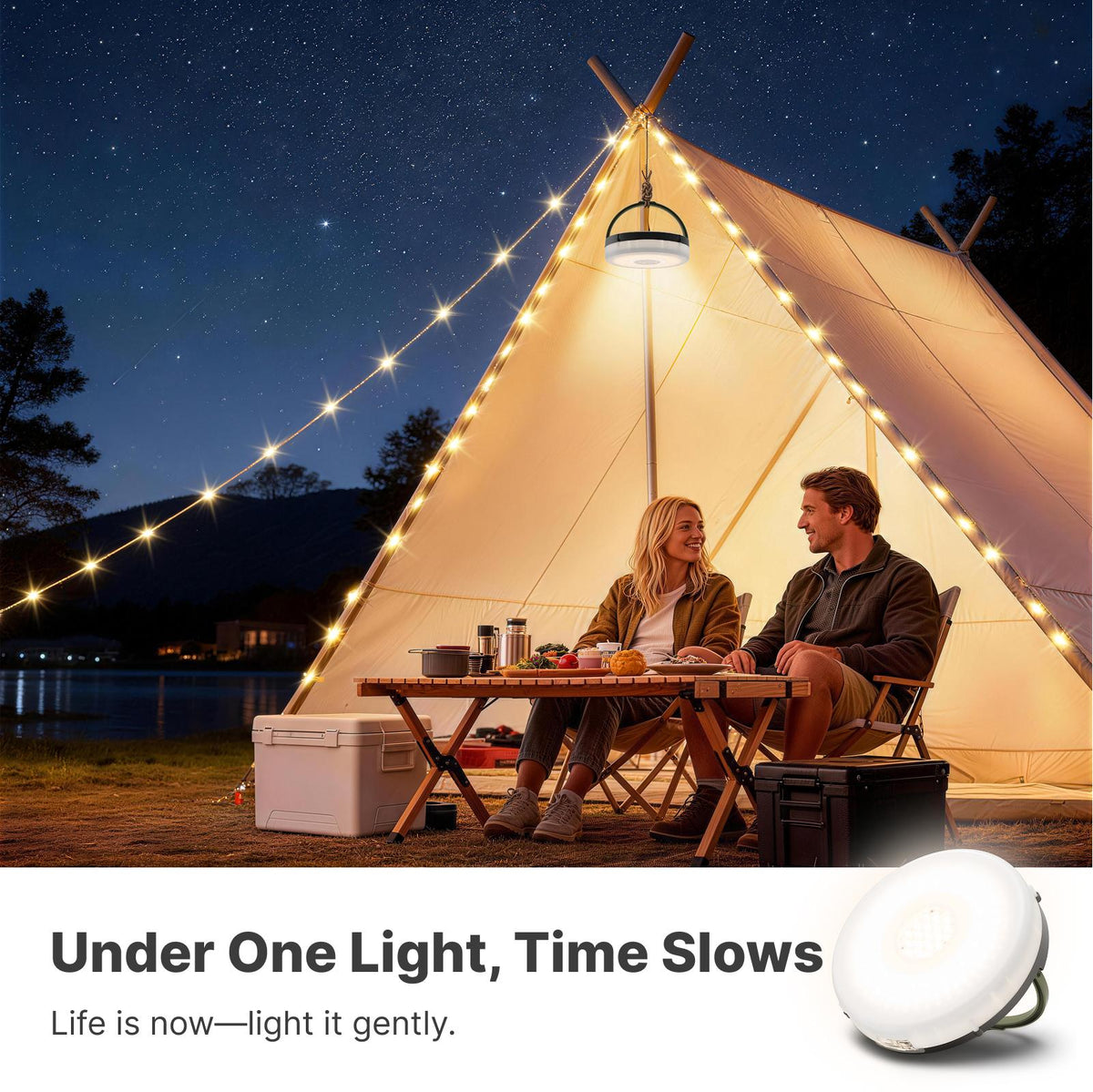 Mroace Solar Camping String Lights