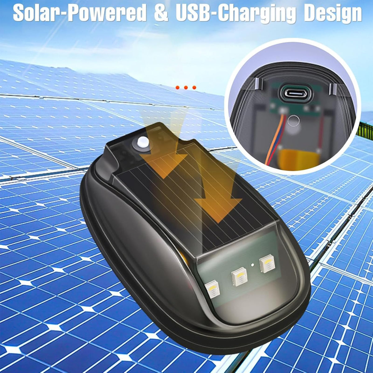 Mroace Solar Car Roof Neon RGB Strobe Light