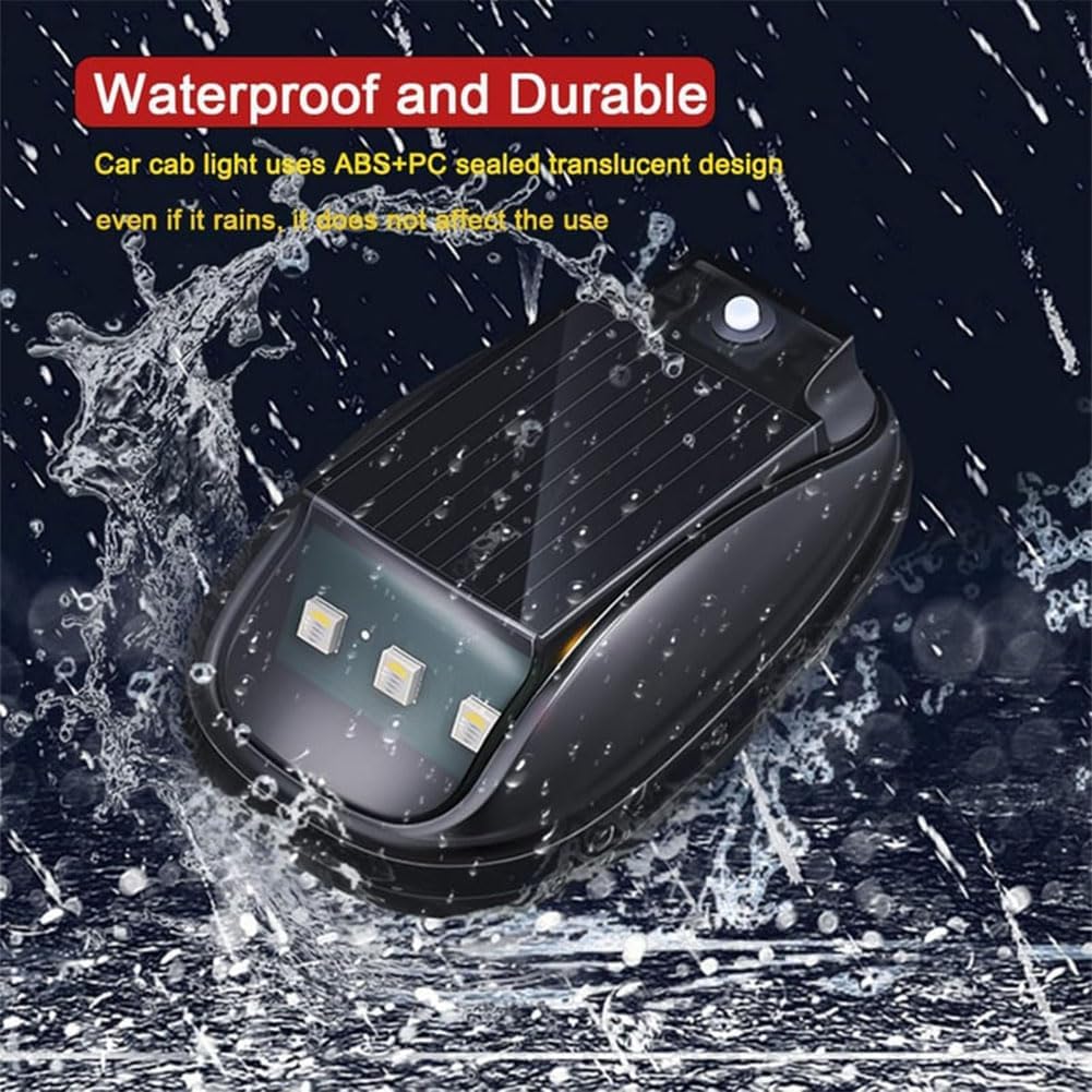 Mroace Solar Car Roof RGB Strobe Light