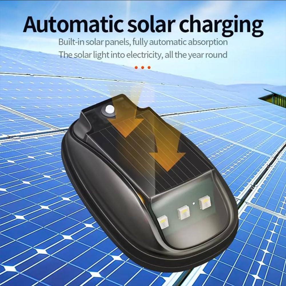 Mroace Solar Car Roof RGB Strobe Light