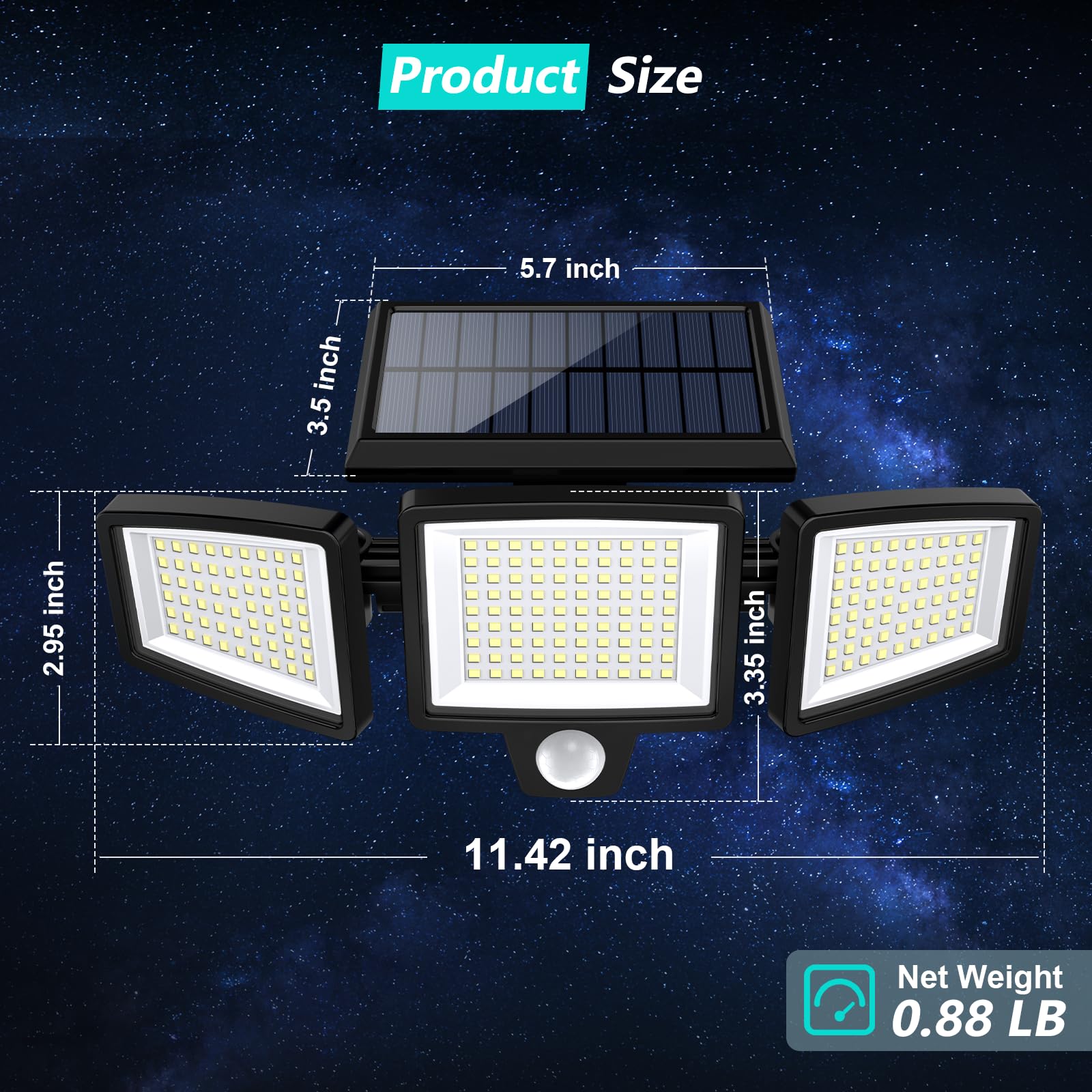 Mroace Solar Motion Sensor Security Light