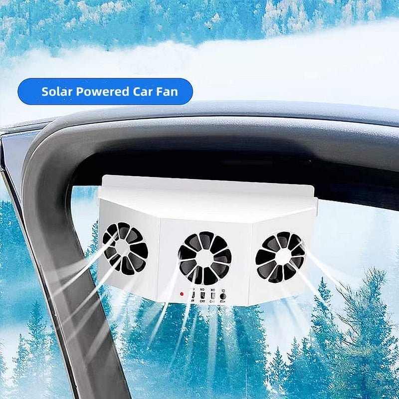 Mroace Solar Powered Car Exhaust Cooling Fan