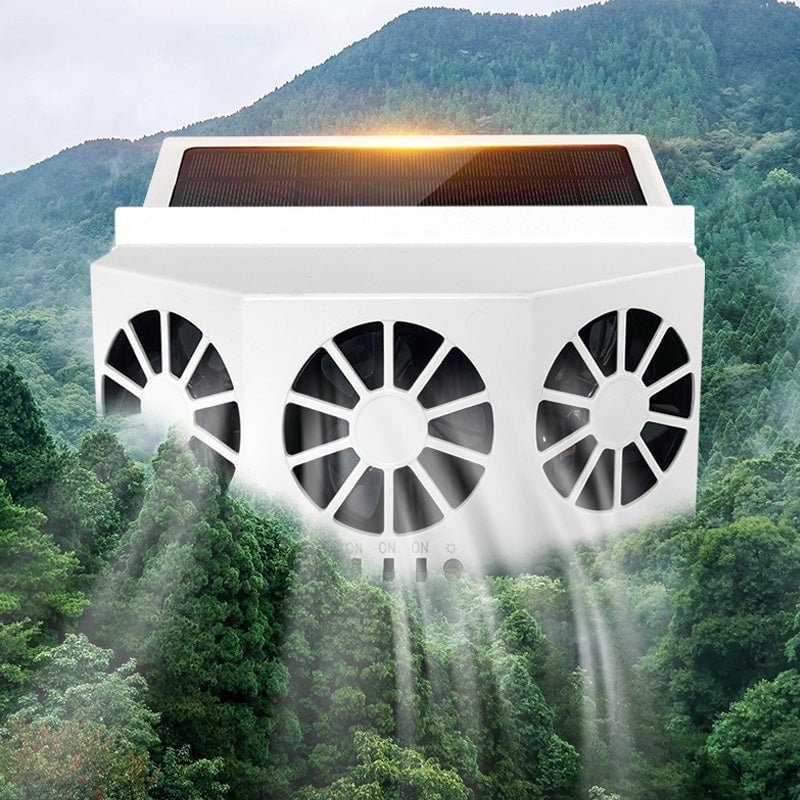 Mroace Solar Powered Car Exhaust Cooling Fan