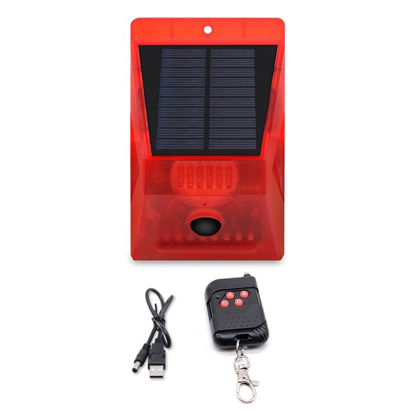 Mroace Solar Powered Sound and Light Motion Alarm