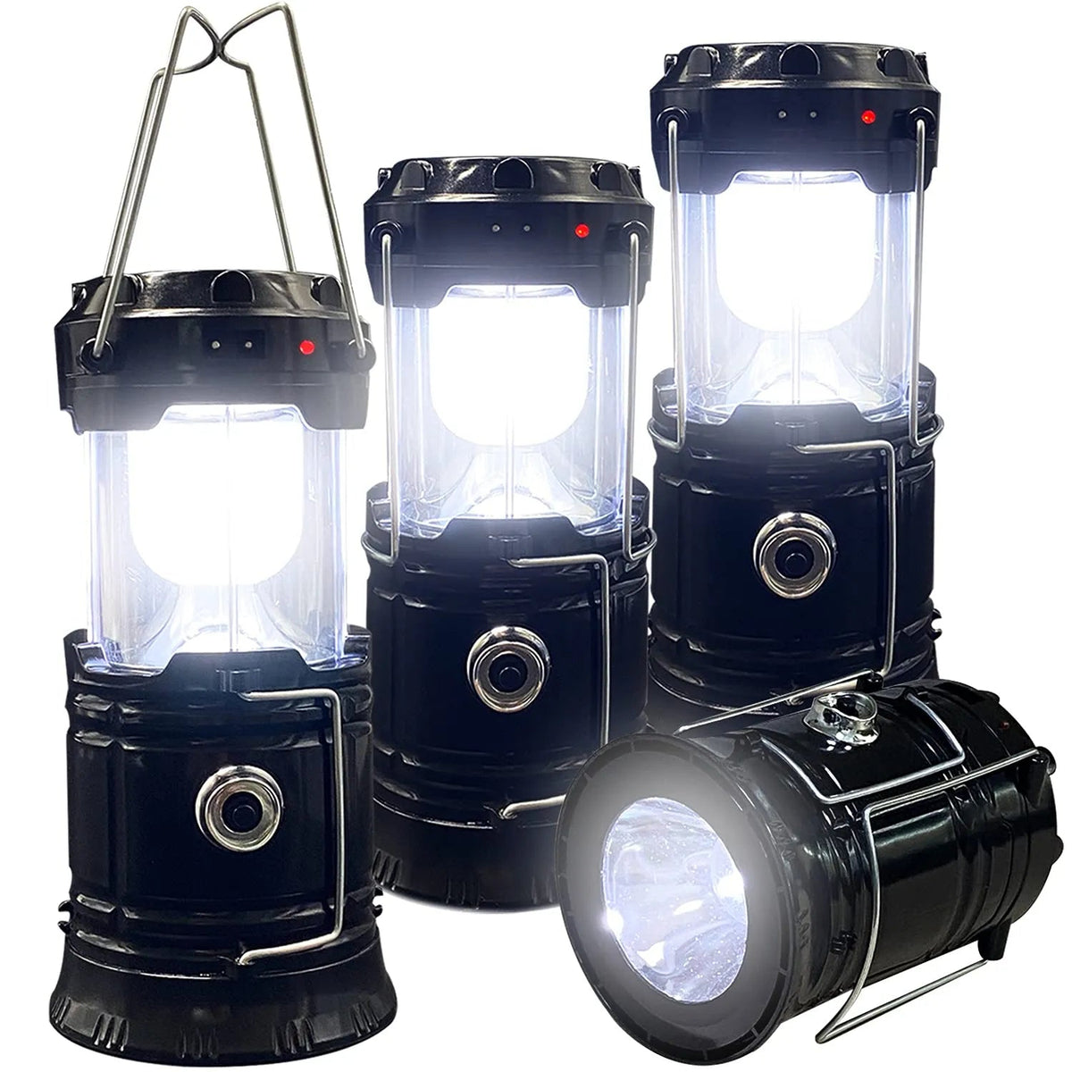 Mroace Solar Rechargeable Collapsible LED Lantern Flashlight