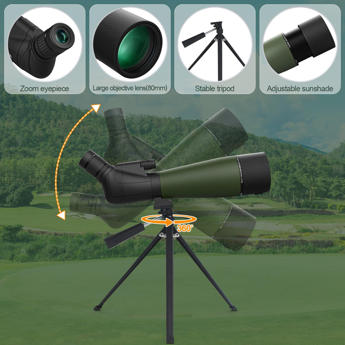 Mroace Spotting Scope with Tripod