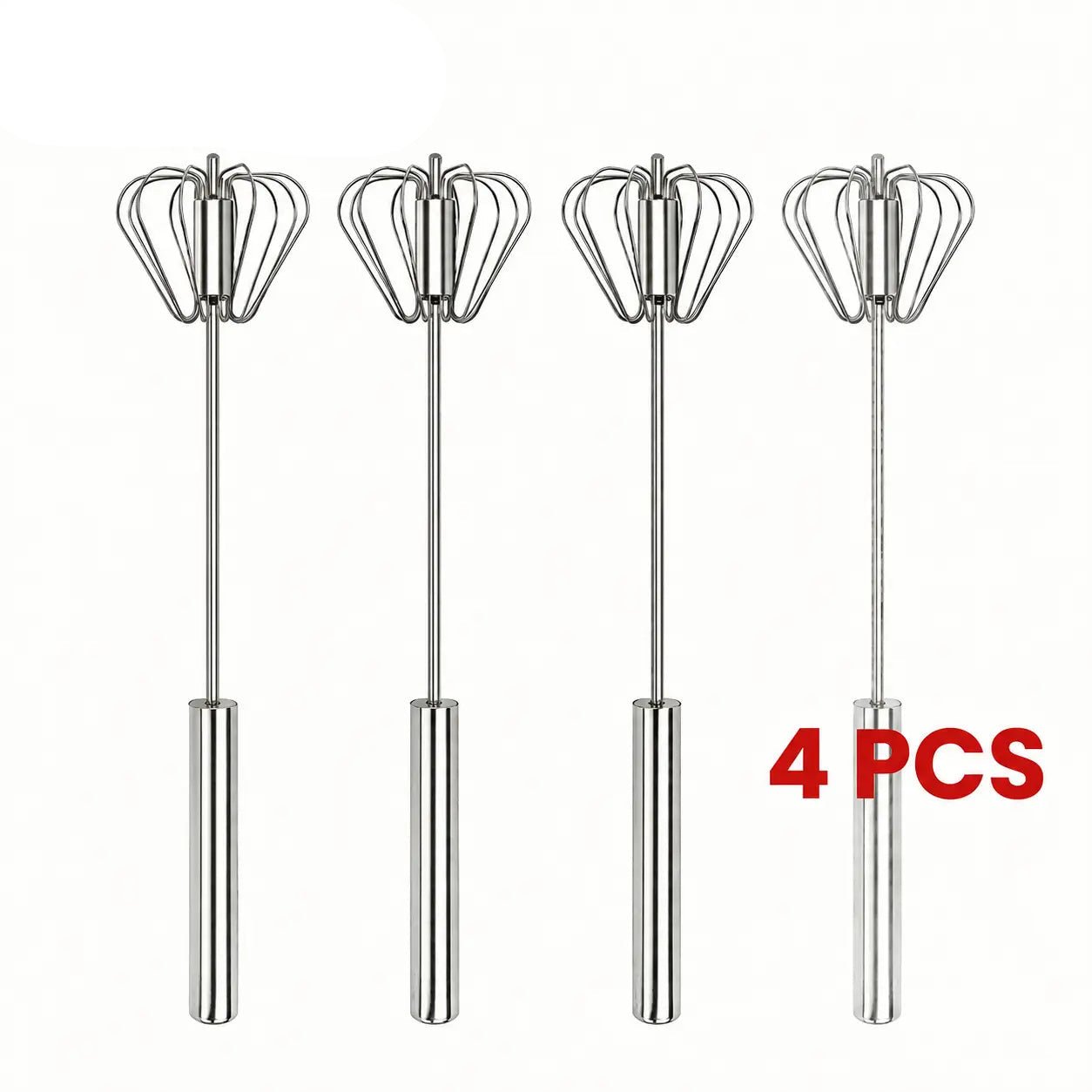 Mroace Stainless Steel Hand-Push Rotary Whisk Food