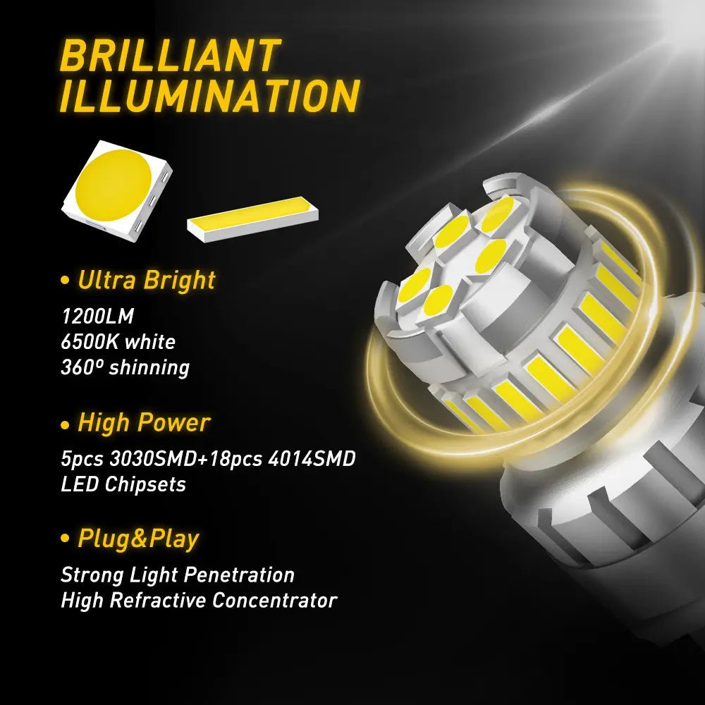 Mroace Super-Bright 6000K T20 LED Bulbs