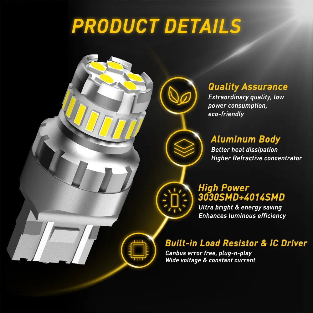 Mroace Super-Bright 6000K T20 LED Bulbs