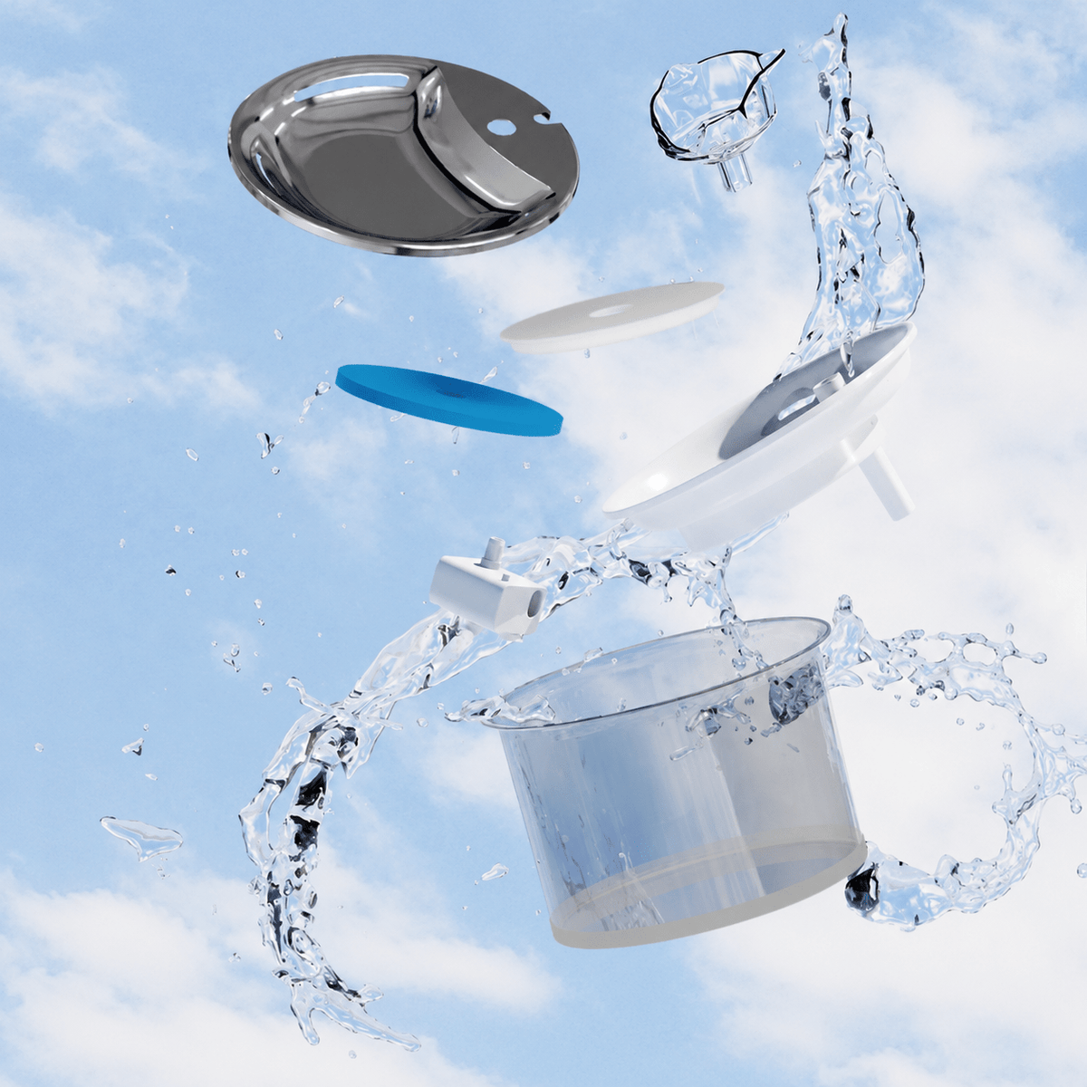 Mroace Transparent Automatic Pet Water Fountain